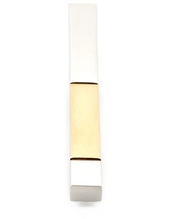 Polished Stainless Steel with Brushed Ion Plated Gold Tie Slide