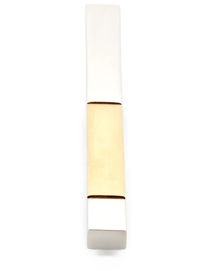 Polished Stainless Steel with Brushed Ion Plated Gold Tie Slide image 1