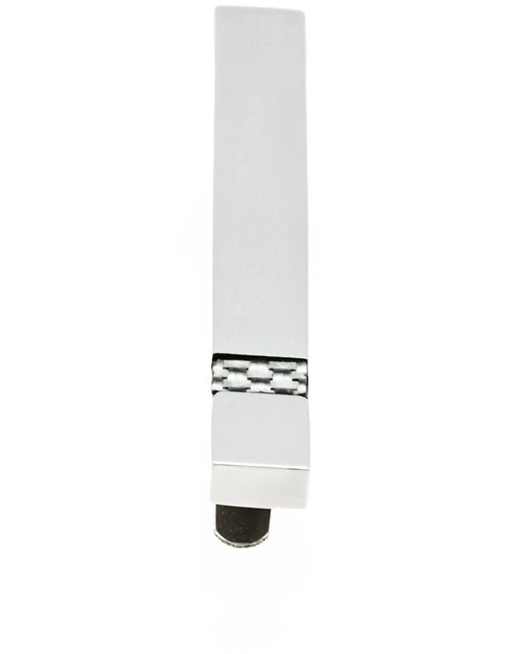Polished Stainless Steel Tie Slide with Fibreglass inlay image 1