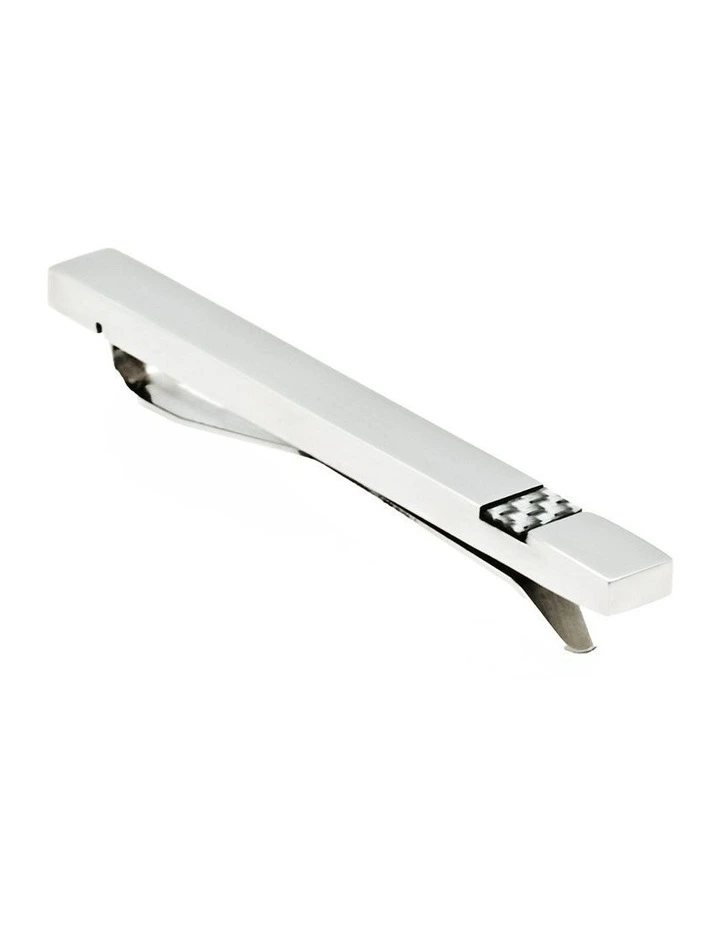 Polished Stainless Steel Tie Slide with Fibreglass inlay image 2