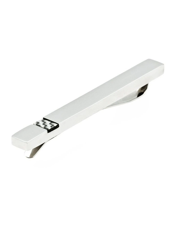 Polished Stainless Steel Tie Slide with Fibreglass inlay image 3