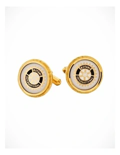 Rotary logo white cufflinks