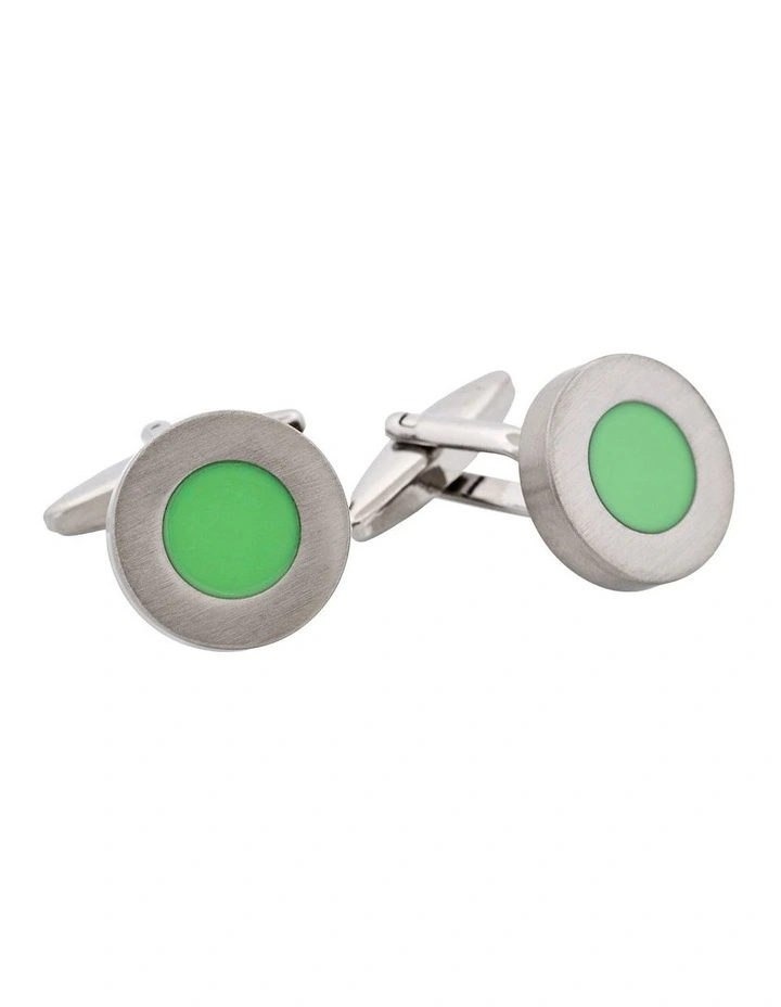 Green cat's eye Cufflinks image 2
