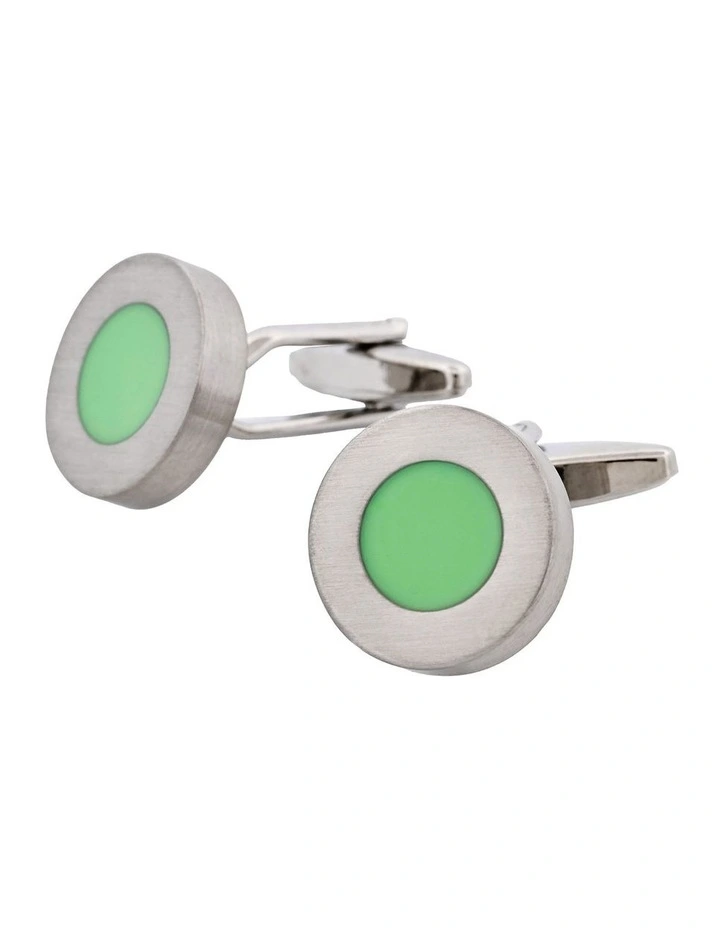 Green cat's eye Cufflinks image 3