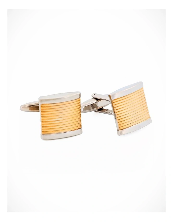 Rhodium Matt Gold Cufflinks image 2