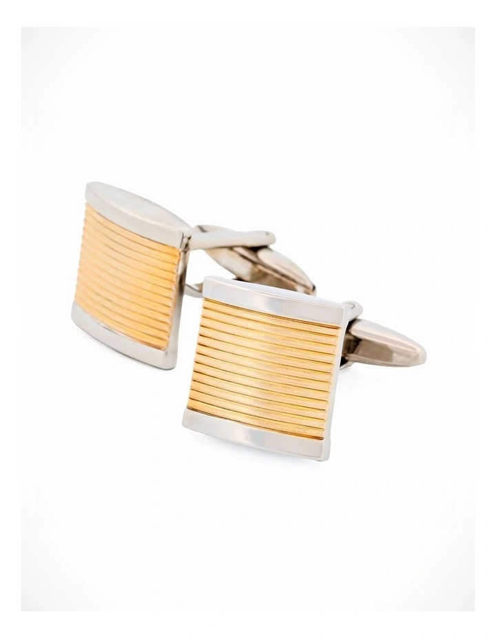 Rhodium Matt Gold Cufflinks image 3