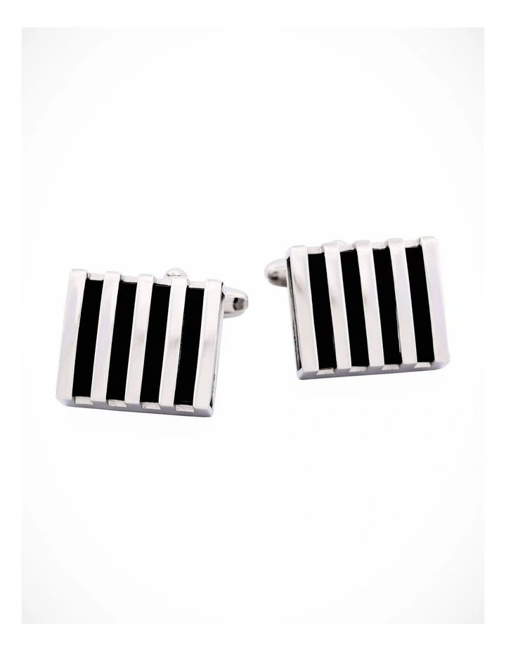 Rhodium Plated Cufflinks image 1