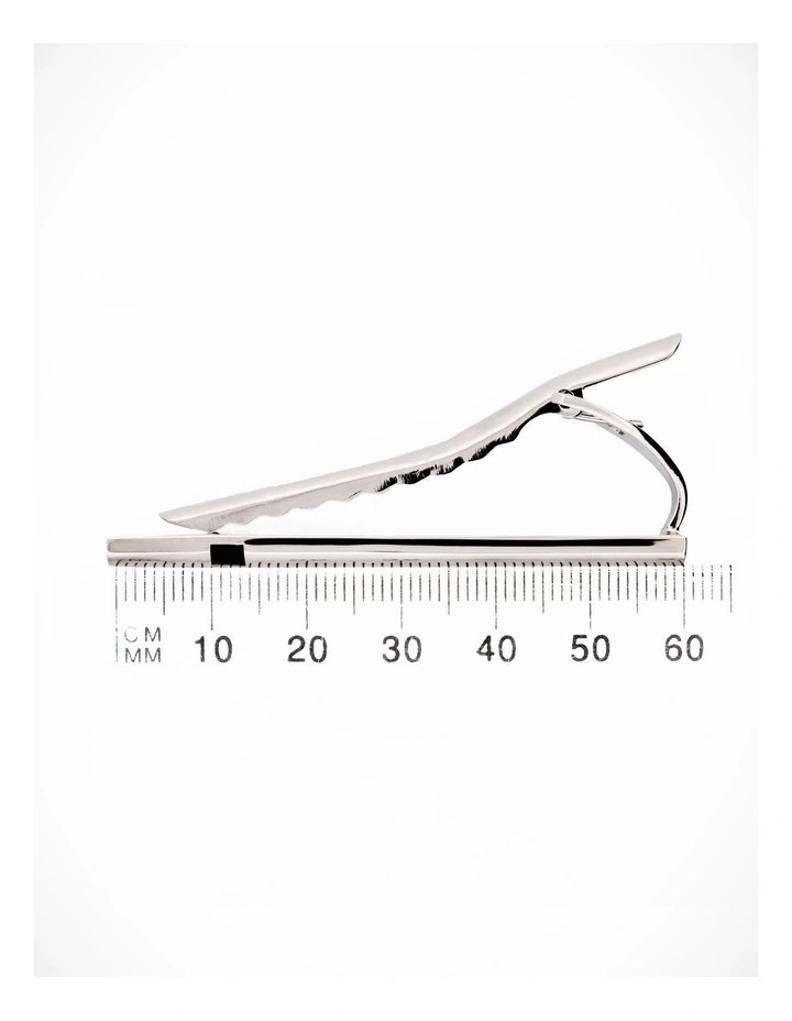 Brush Rhodium/Black Tie Bar 60mm image 4