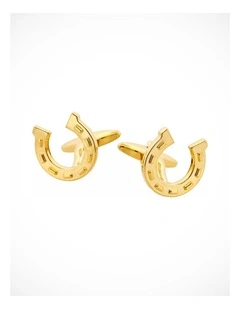 Gold Plated Horse Shoe Cufflinks