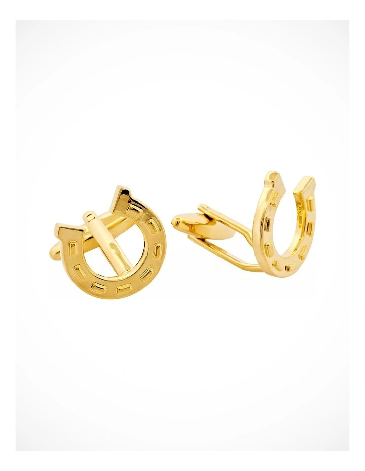 Gold Plated Horse Shoe Cufflinks image 2