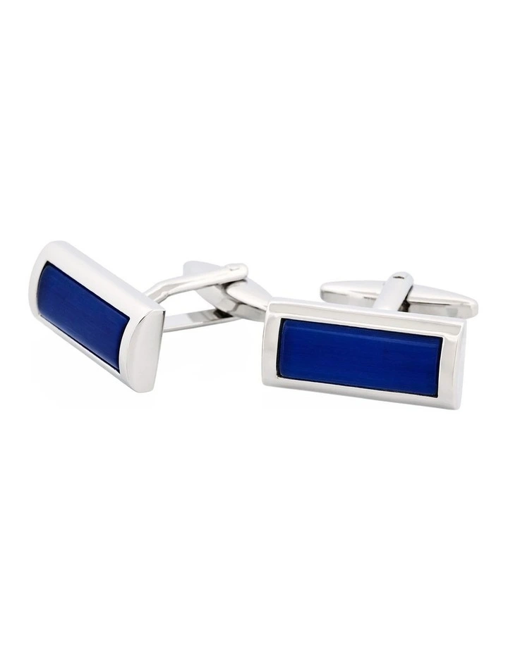 Cat's eye Cufflinks - Sapphire Blue image 3