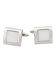 White cat's eye Cufflinks