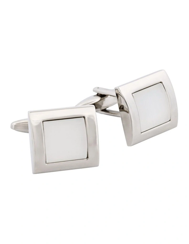 White cat's eye Cufflinks image 2