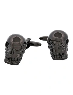 Black plated Skull Cufflinks