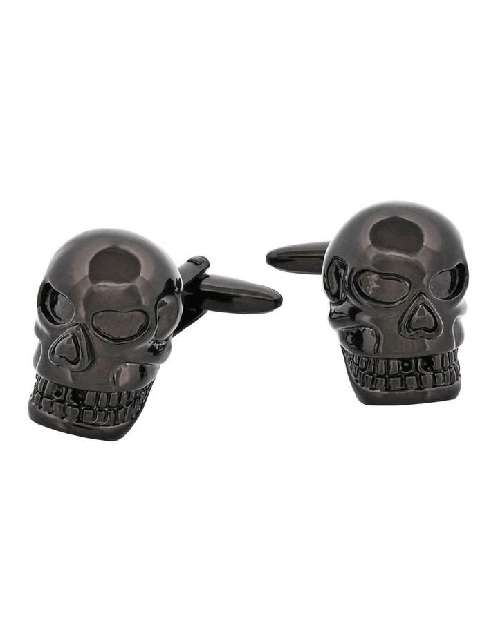 Black plated Skull Cufflinks image 1