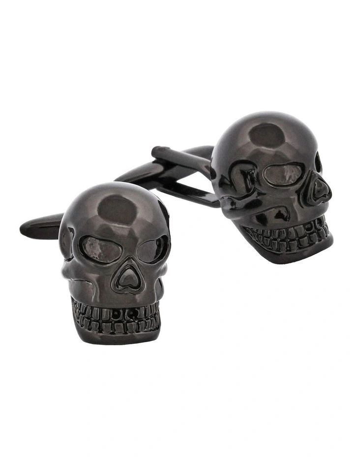 Black plated Skull Cufflinks image 2