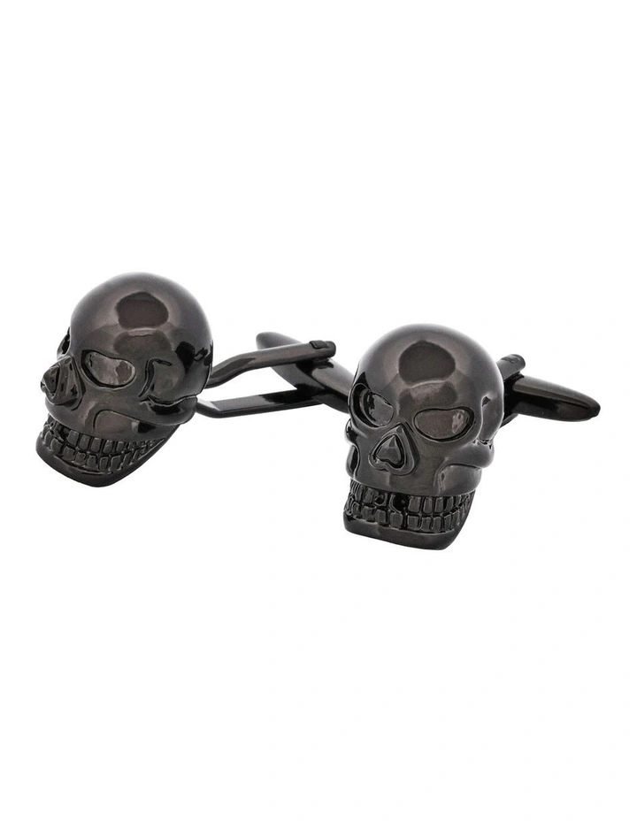 Black plated Skull Cufflinks image 3