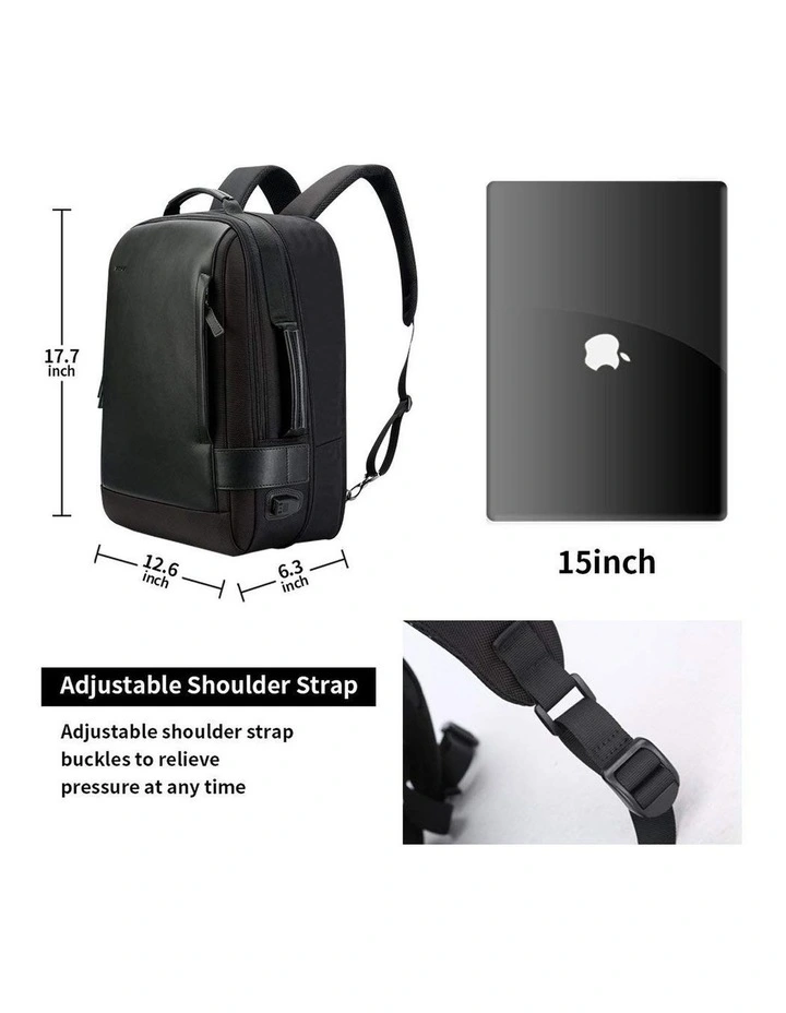 Anti-Theft Waterproof Laptop Backpack Travel Business Work Bag Black image 4