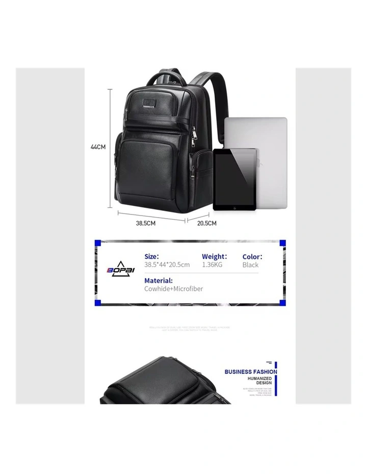 Anti-Theft Waterproof Laptop Backpack Travel Business Work Bag Black image 6
