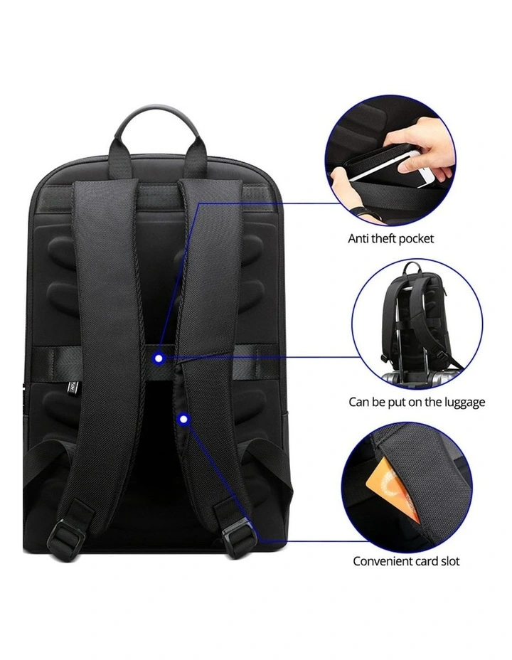 Anti-Theft Waterproof 17 Laptop Backpack Travel Business Work Bag Brown image 5