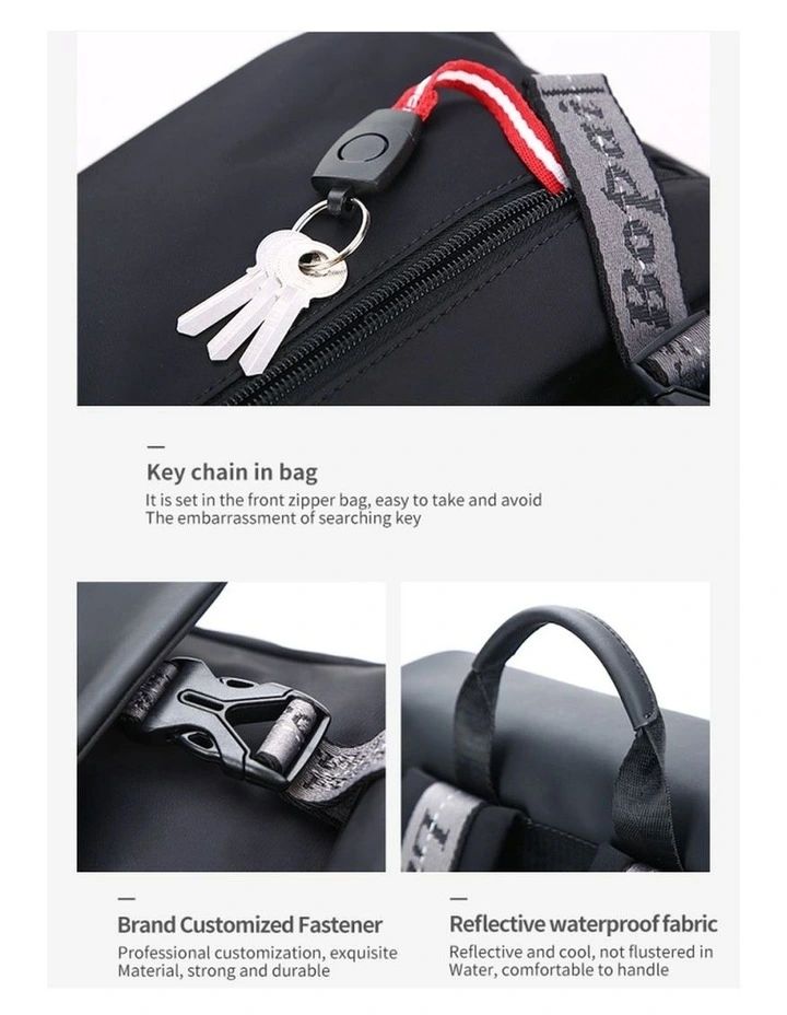 Waterproof 15.6 Laptop Backpack Travel Business Work Bag Black image 5