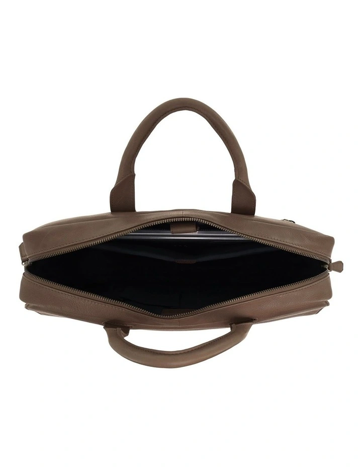 Pierre Cardin Leather Classic Messenger/Computer Bag in Oak image 5