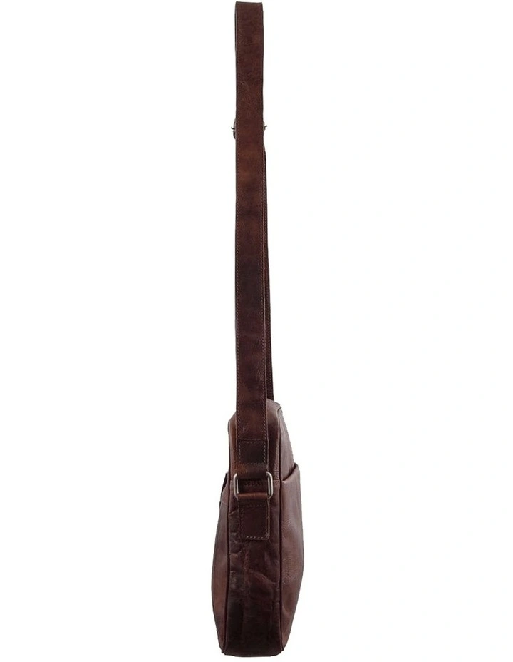 Pierre Cardin Rustic Leather iPad Bag in Chocolate image 2