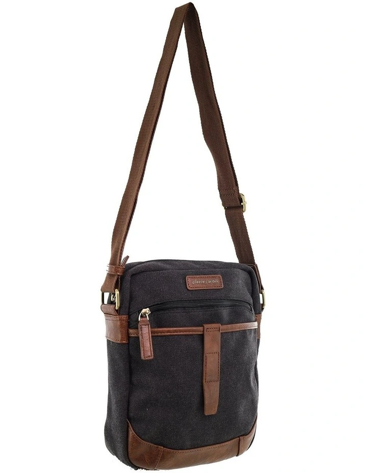 Pierre Cardin Canvas Crossbody Bag in Black image 1