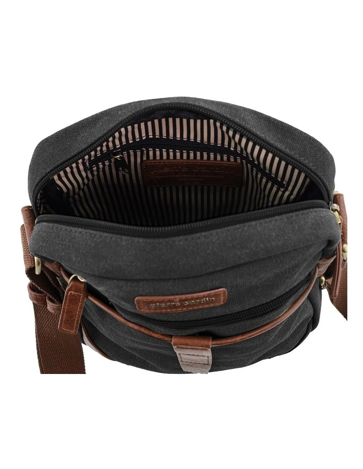 Pierre Cardin Canvas Crossbody Bag in Black image 2