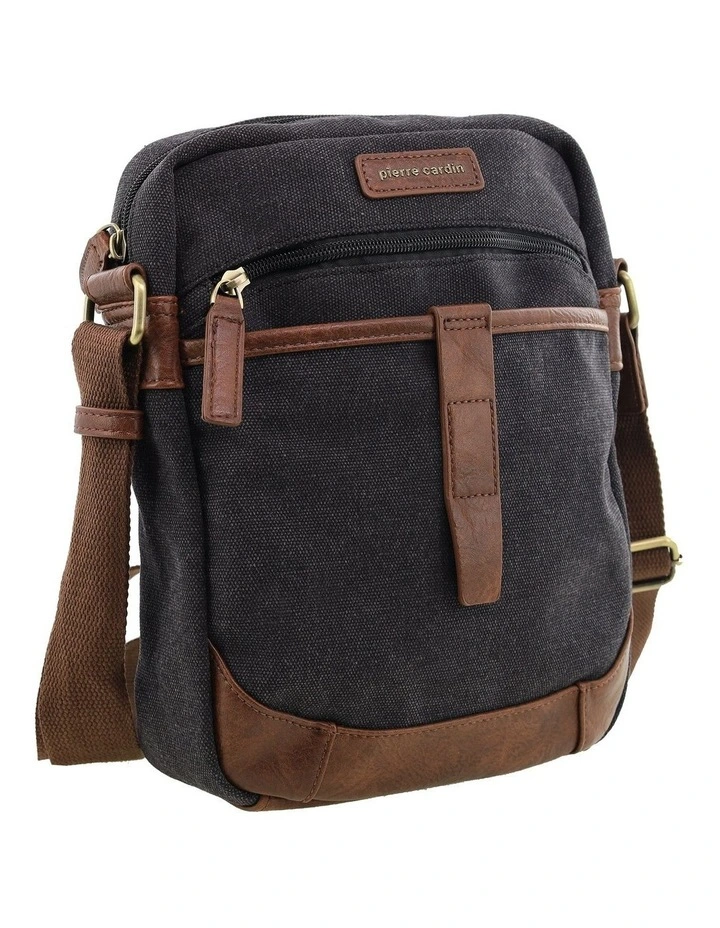 Pierre Cardin Canvas Crossbody Bag in Black image 3