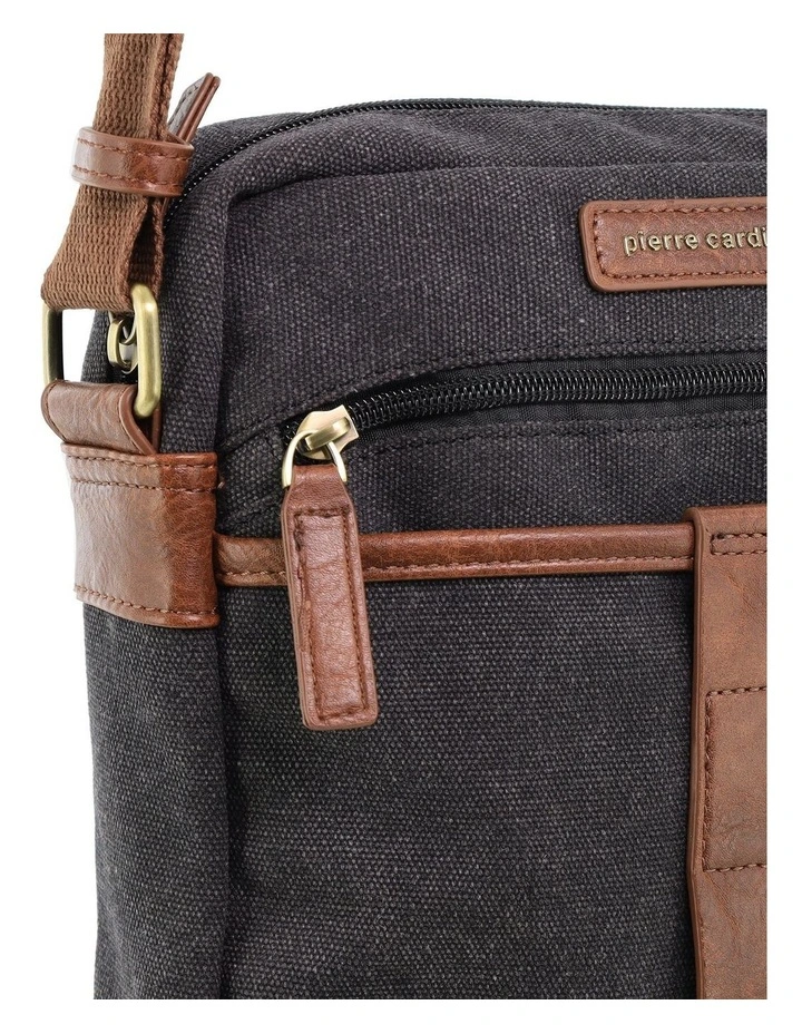 Pierre Cardin Canvas Crossbody Bag in Black image 6