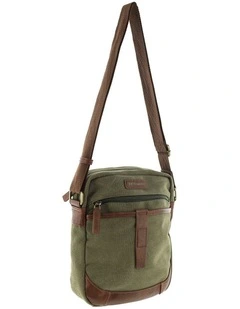 Pierre Cardin Canvas Crossbody Bag in Brown