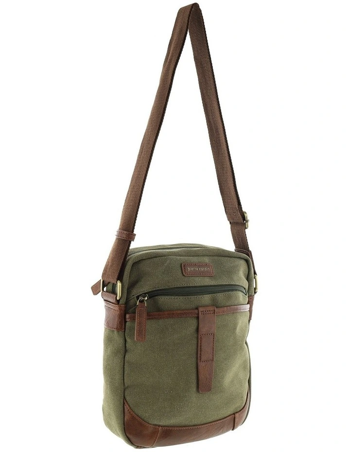 Pierre Cardin Canvas Crossbody Bag in Brown image 1