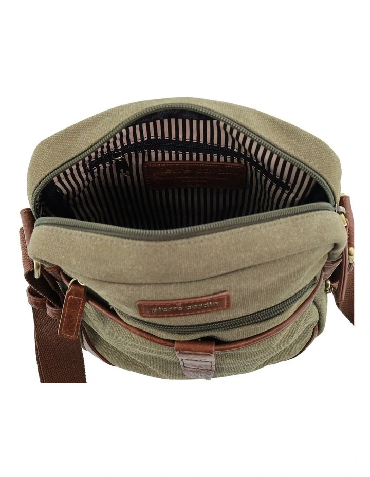 Pierre Cardin Canvas Crossbody Bag in Brown image 2