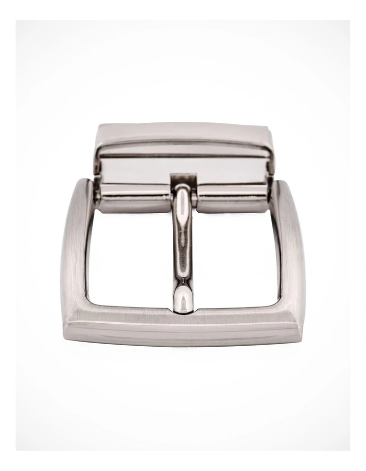 Brushed Nickel Belt Reversible Buckle image 1