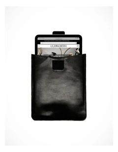 Black Leather Large iPad Sleeve