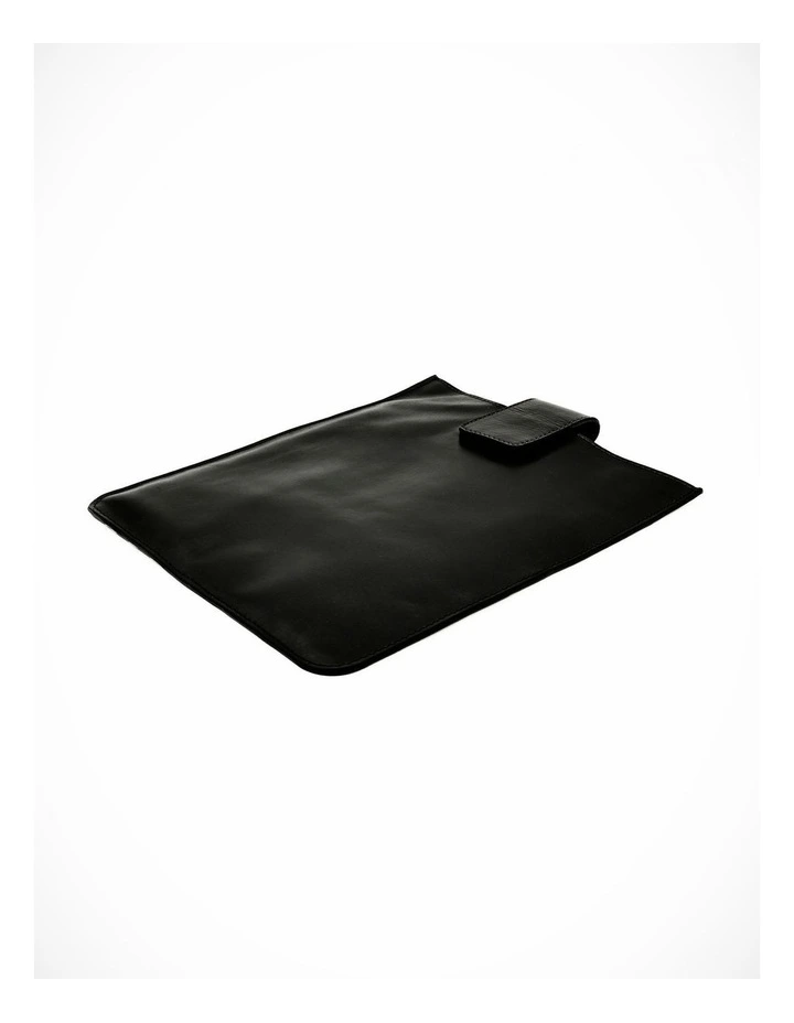 Black Leather Large iPad Sleeve image 2