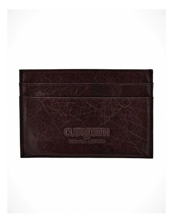Brown Leather Card Wallet image 1