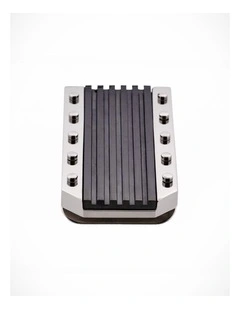 Polished Stainless Steel Money Clip with Ion Plated Black Stripe Pattern