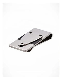 Polished Stainless Steel with Ion Plated Black Money Clip