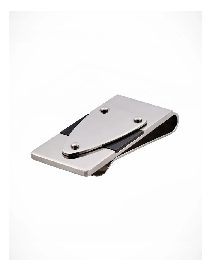 Polished Stainless Steel with Ion Plated Black Money Clip image 1