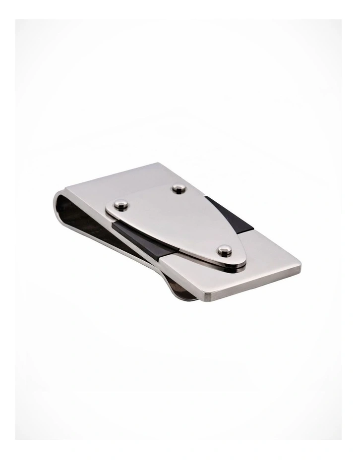 Polished Stainless Steel with Ion Plated Black Money Clip image 3