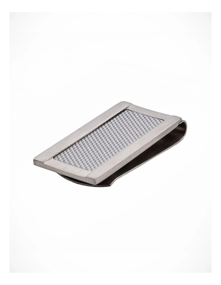 Stainless Steel & Fibreglass Inlay Money Clip image 1
