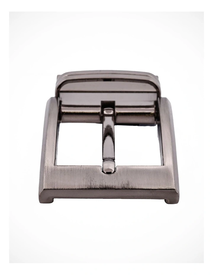 Brush Gun Metal Reversible Belt Buckle image 1
