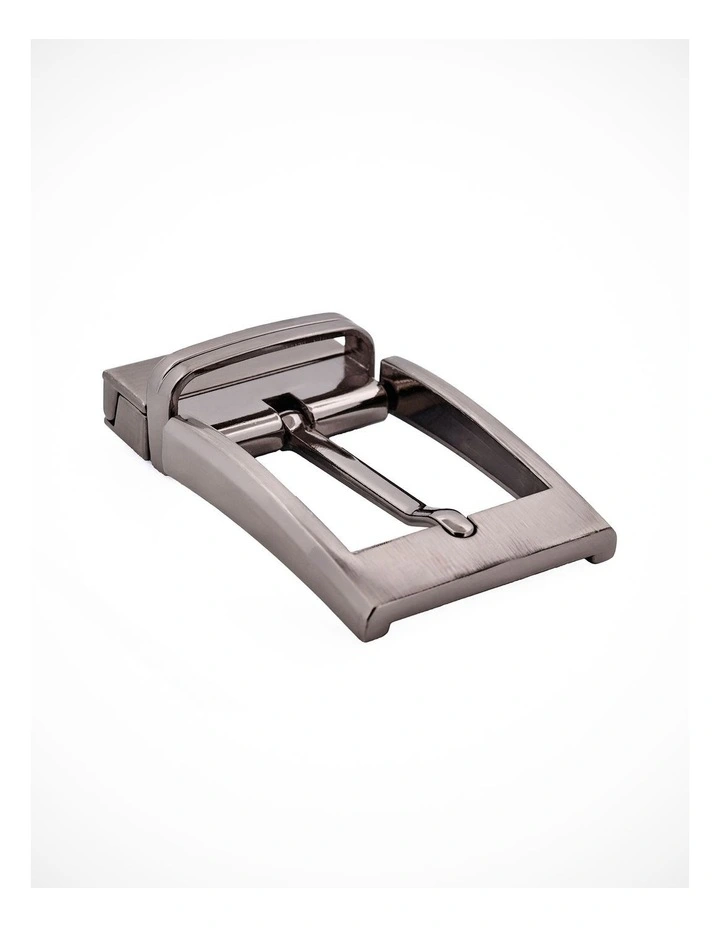Brush Gun Metal Reversible Belt Buckle image 2