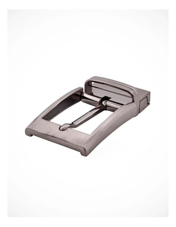 Brush Gun Metal Reversible Belt Buckle image 3