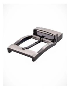 Brushed Silver Reversible Belt Buckle