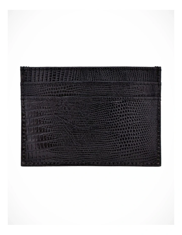 Black Florence Leather Card Wallet image 3