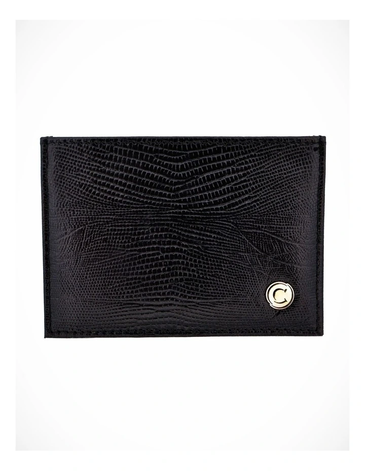 Black Florence Leather Card Wallet image 4