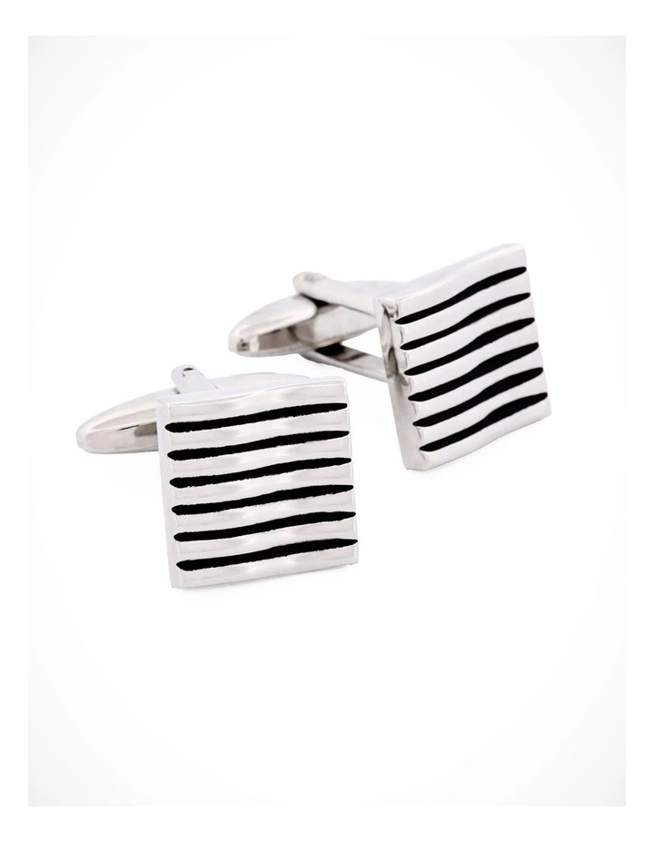 Rhodium Plated Cufflinks image 1